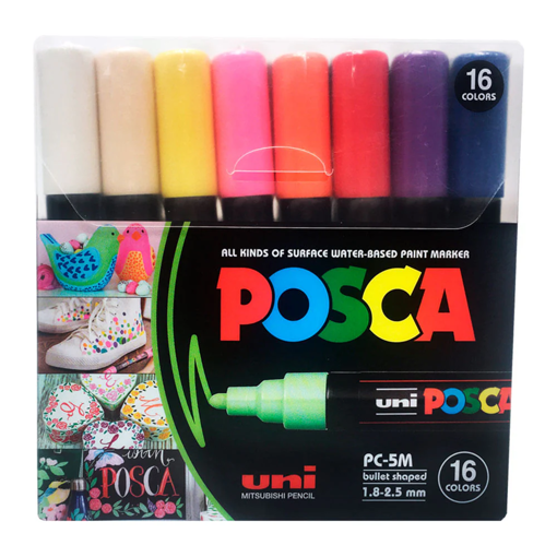 Picture of Paint Marker 16colors 1.8-2.5mm Uni Posca