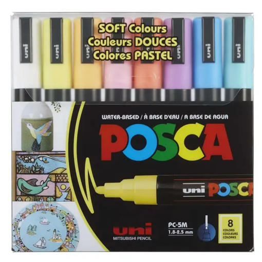 Picture of Paint Marker 8colors Pastel 1.8-2.5mm Uni Posca