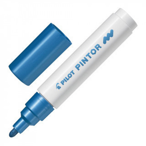 Picture of Paint Marker M Metallic Blue 1.4mm All Surfaces Pi