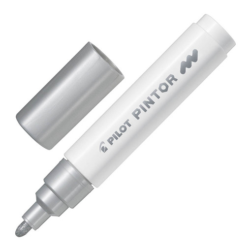 Picture of Paint Marker M Silver 1.4mm All Surfaces Pilot Pin