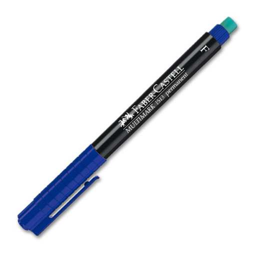 Picture of Permanent Marker F Blue Faber-Castell