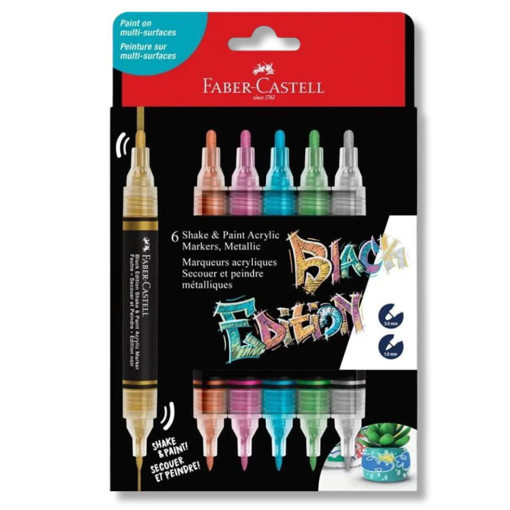 Picture of Acrylic Marker 6colors Metallic Faber-Castell