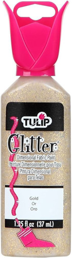 Picture of Fabric Paint 37ml Glitter Gold 3D Tulip
