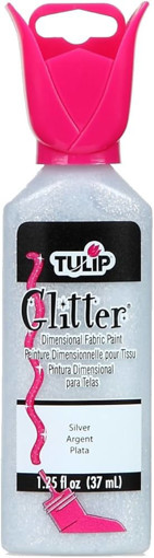 Picture of Fabric Paint 37ml Glitter Silver 3D Tulip