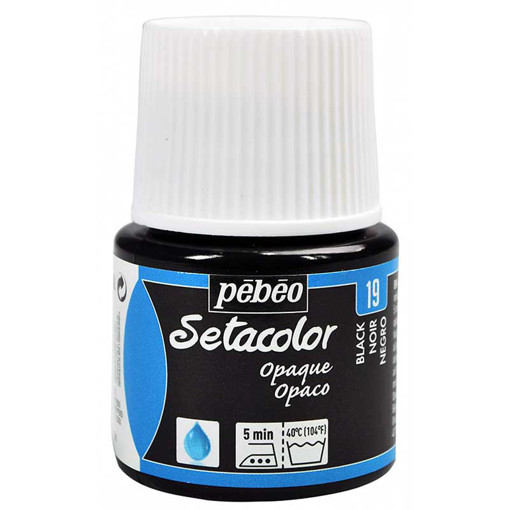 Picture of Fabric Paint 45ml Black Pebeo Setacolor