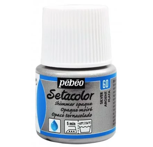 Picture of Fabric Paint 45ml Silver Pebeo Setacolor