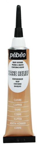 Picture of Glass Paint 20ml Copper Outliner Pebeo Vitrail