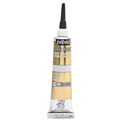 Picture of Glass Paint 20ml Rich Gold Outliner Pebeo Vitrail