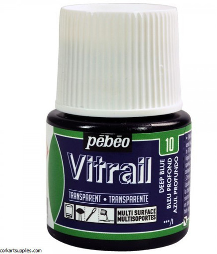 Picture of Glass Paint 45ml Deep Blue Pebeo Vitrail