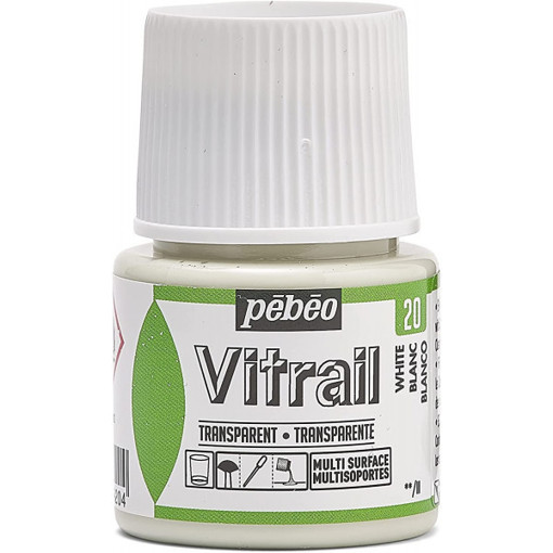 Picture of Glass Paint 45ml White Pebeo Vitrail
