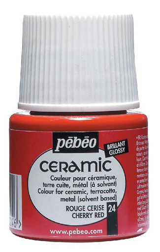 Picture of Ceramic Paint 45ml Cherry Red Pebeo
