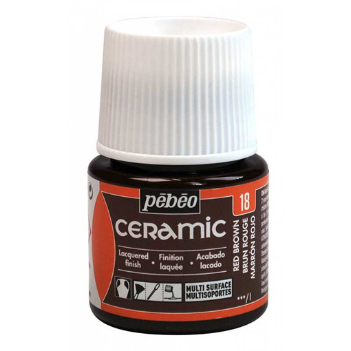 Picture of Ceramic Paint 45ml Red Brown Pebeo