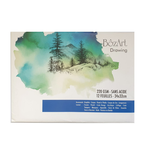 Picture of Sketch book 24x32 12 Sheets White 220g Bozart