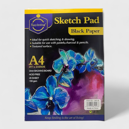 Picture of Sketch book A4 20 Sheets Black 200gr Keep Smiling