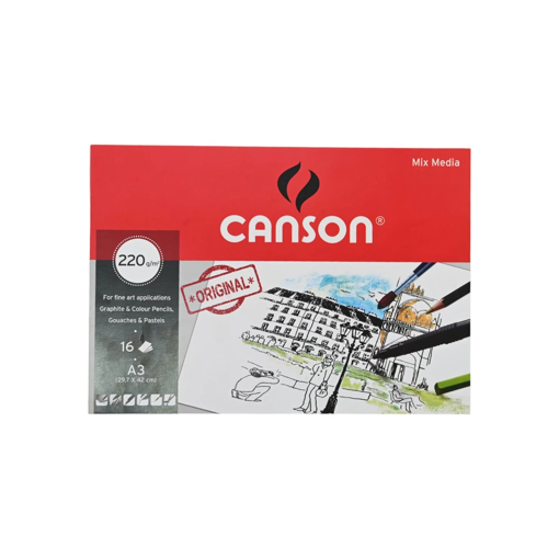 Picture of Drawing Paper A3 16 Sheets White 220g Canson