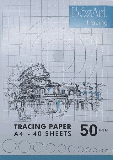 Picture of Tracing copybook A4 40 Sheets 50gr Butter Bozart