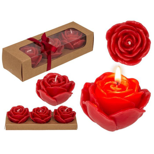 Picture of Candles Out of the blue, Red Colored Candle Rose