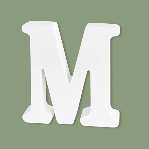 Picture of Wood 10.5cm White Letter Hand Craft,M