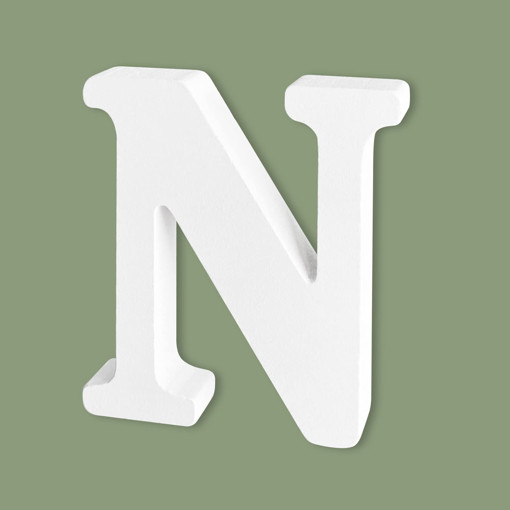 Picture of Wood 10.5cm White Letter Hand Craft,N