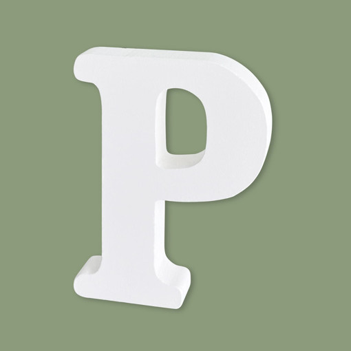 Picture of Wood 10.5cm White Letter Hand Craft,P