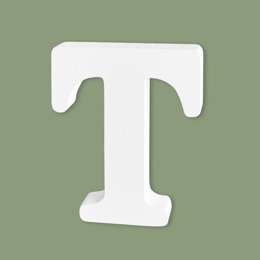 Picture of Wood 10.5cm White Letter Hand Craft,T