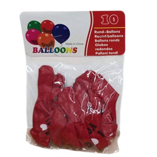 Picture of Balloons Red 10pcs Valentine