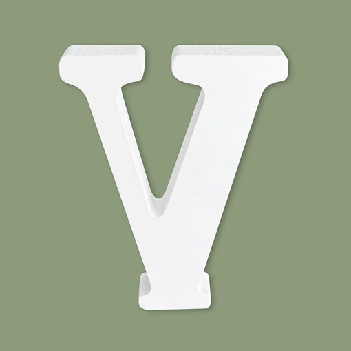 Picture of Wood 10.5cm White Letter Hand Craft,V