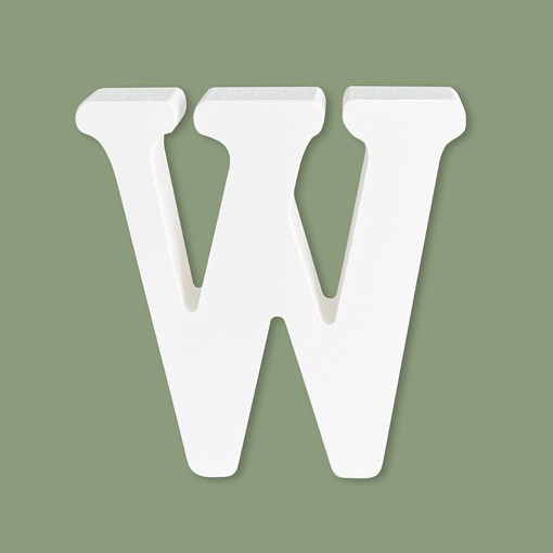 Picture of Wood 10.5cm White Letter Hand Craft,W