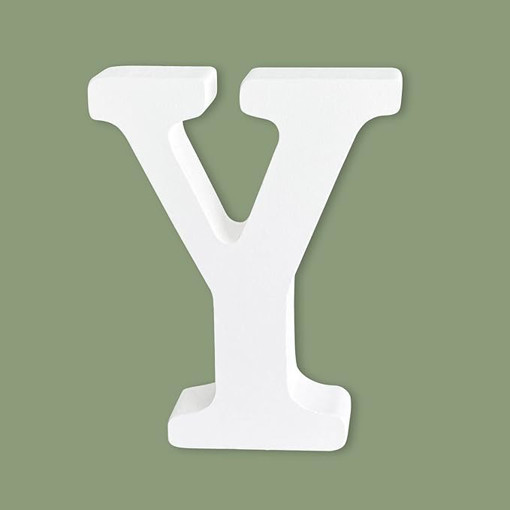 Picture of Wood 10.5cm White Letter Hand Craft,Y