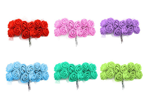Picture of Foam Stickers 6colors 12pcs Flower