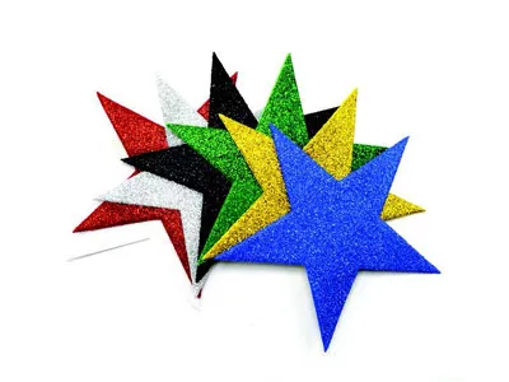 Picture of Gliter Foam 10pcs Stars Hand Craft