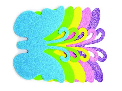 Picture of Glitter Foam 10x13.5 10pcs Butterfly Hand Craft