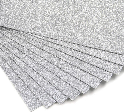 Picture of Glitter Foam A4 10 Sheets Grey Spirit