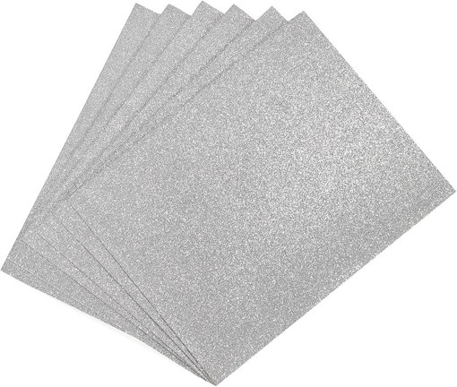 Picture of Glitter Foam A4 Silver Spirit