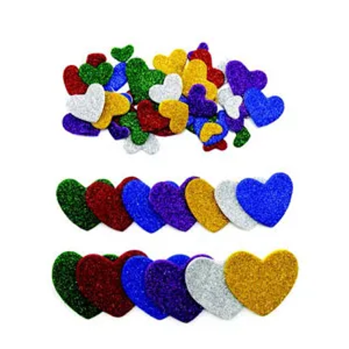 Picture of Glitter Foam Heart Hand Craft