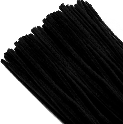Picture of Chenille Stems 48pcs Black 30cm Craft for all