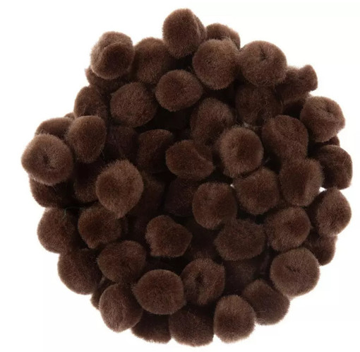 Picture of Pompoms 30pcs Brown Craft for all