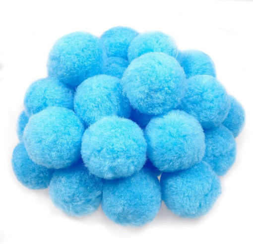 Picture of Pompoms 30pcs Light Blue Craft for all