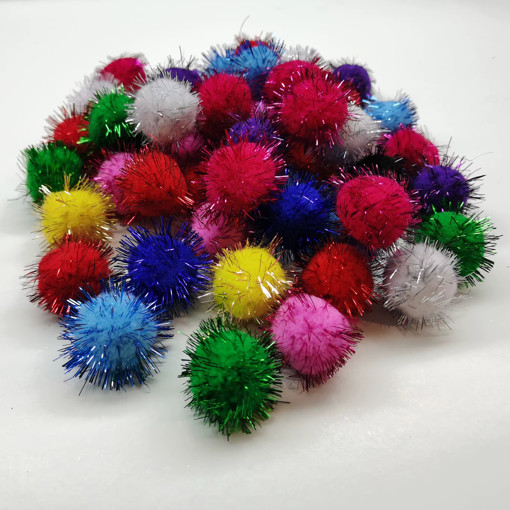Picture of Pompoms 3cm Multi Colors Brillant Bubu