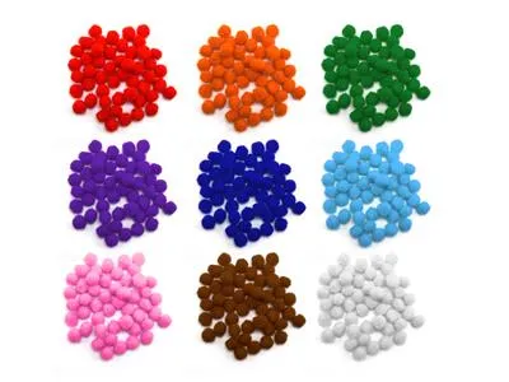 Picture of Pompoms 50pcs Assorted Colors Hand Craft