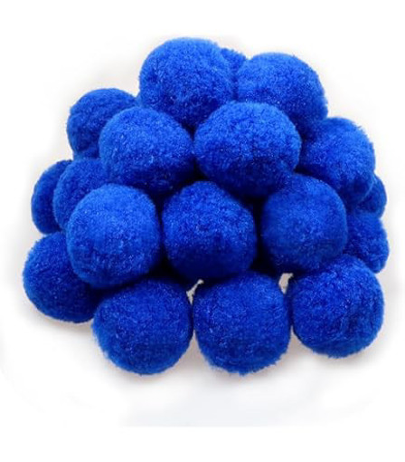Picture of Pompoms 6pcs Blue 50mm Hand Craft