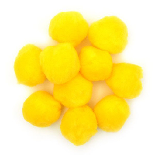 Picture of Pompoms 6pcs Yellow 50mm Hand Craft