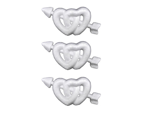 Picture of Styrofoam Heart 3pcs Hand Craft