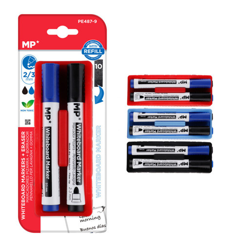Picture of WhiteBoard Marker 2clrs (2-3)mm with Eraser MP