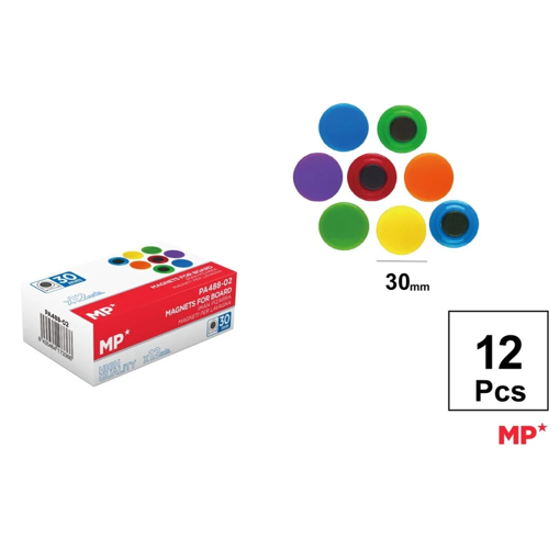Picture of Magnet for Board (Set of 12) Multi Colors 30mm MP