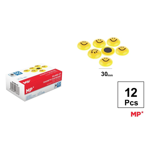 Picture of Magnet for Board (Set of 12) Yellow 30mm MP