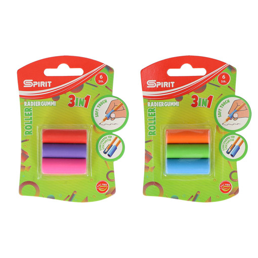 Picture of Eraser Medium (Set of 6) Round Spirit