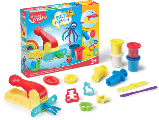 Picture of Clay Dough (Set of 4) 56gr With Tools Maped Creati
