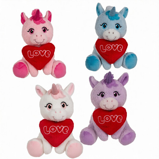 Picture of Plush Unicorn With Love Heart