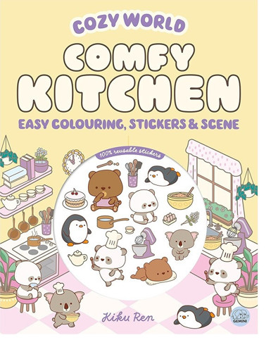 Picture of Cozy World Comfy Kitchen Coloring + Stickers